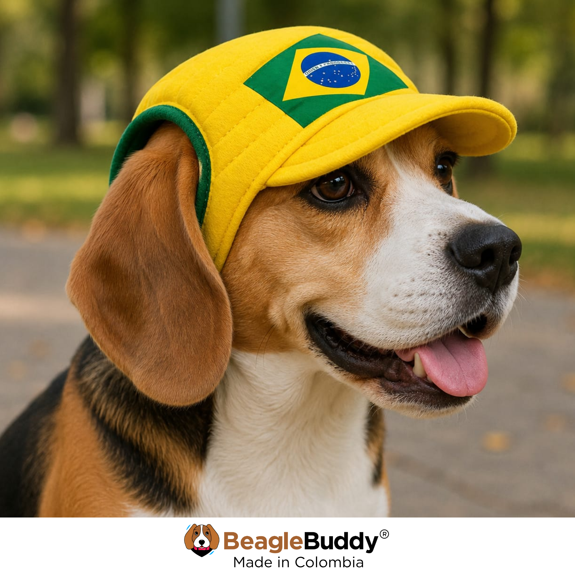 Brazil Soccer Dog Cap