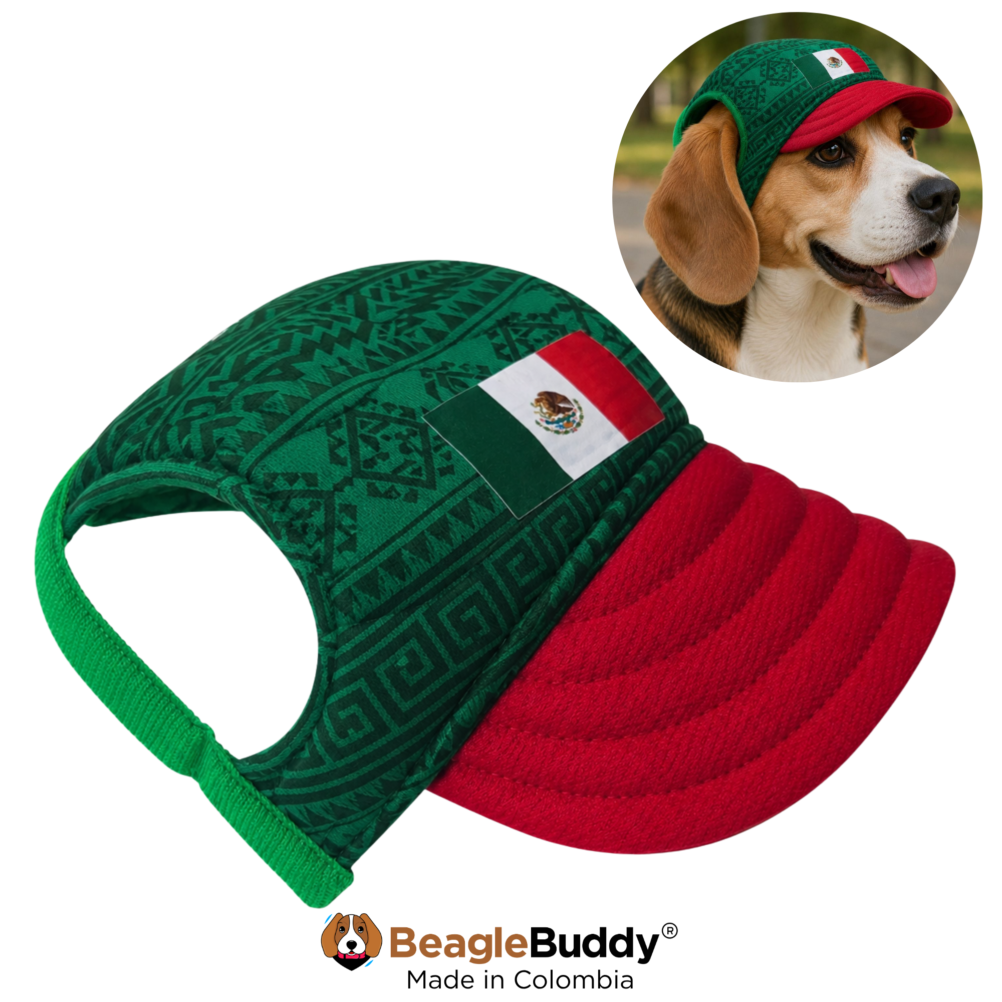 Mexico Soccer Dog Cap
