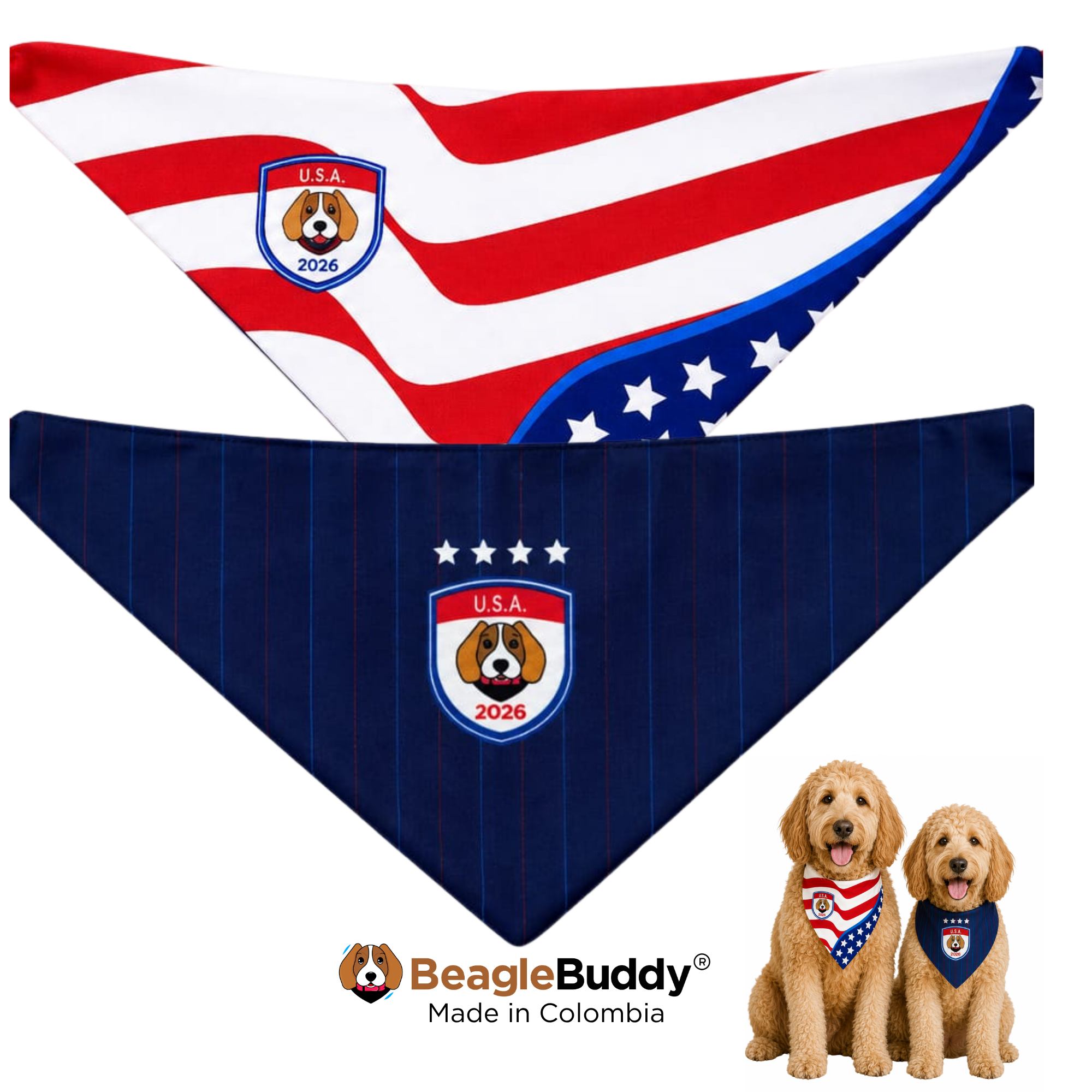 USA Soccer Dog Bandana