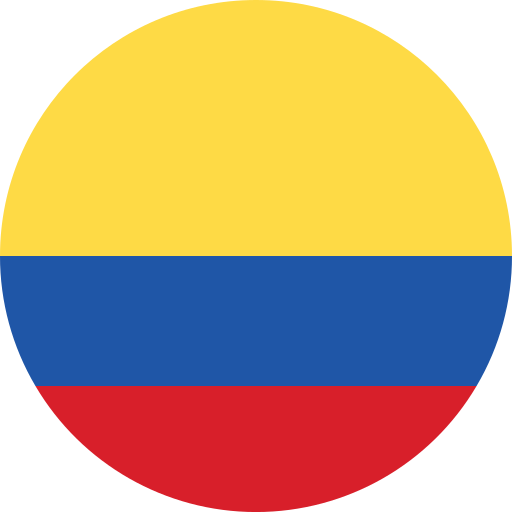 Flag of Colombia with a yellow top, blue middle, and red bottom section.